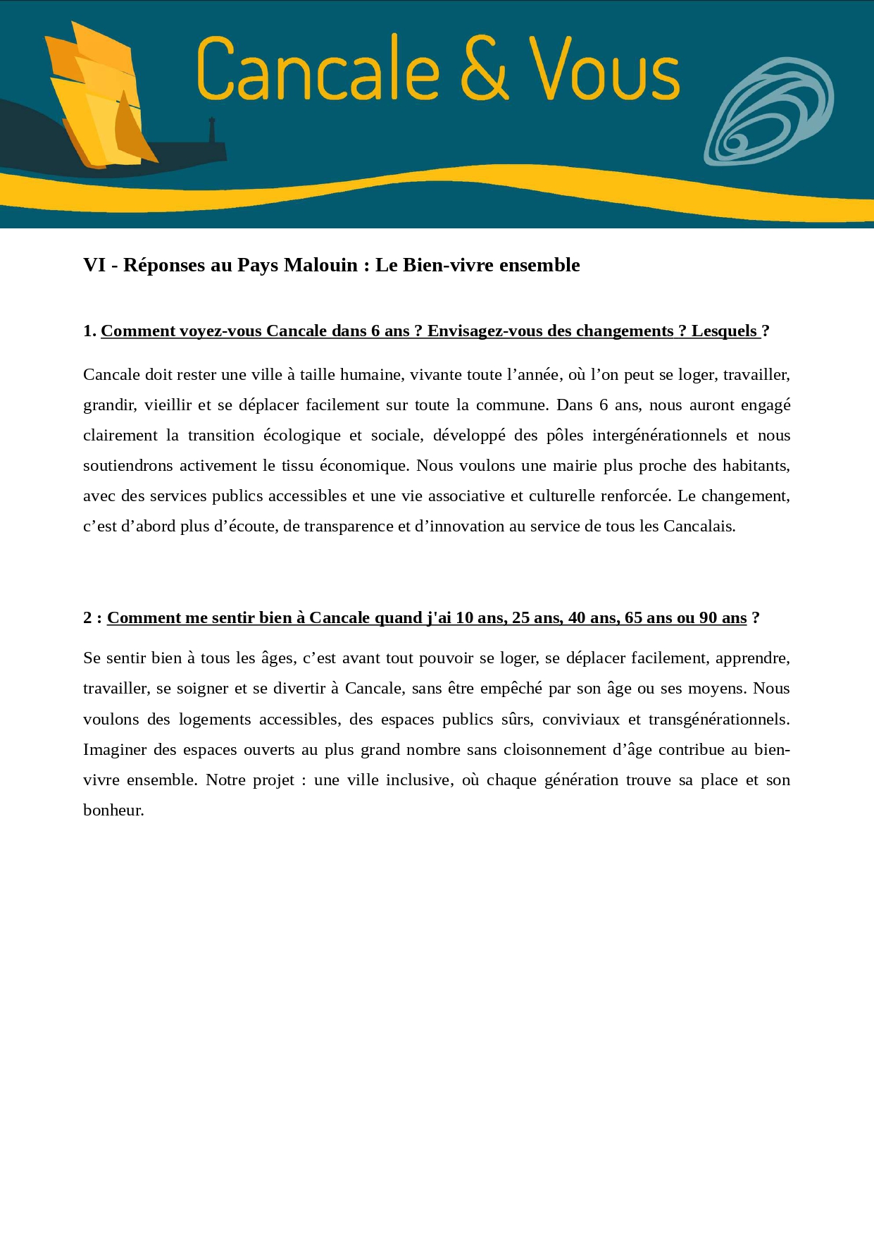 Réponses d'Anne Gandais pour le Pays Malouin. Article sur le bien vivre ensemble paru le 18 février 2026.