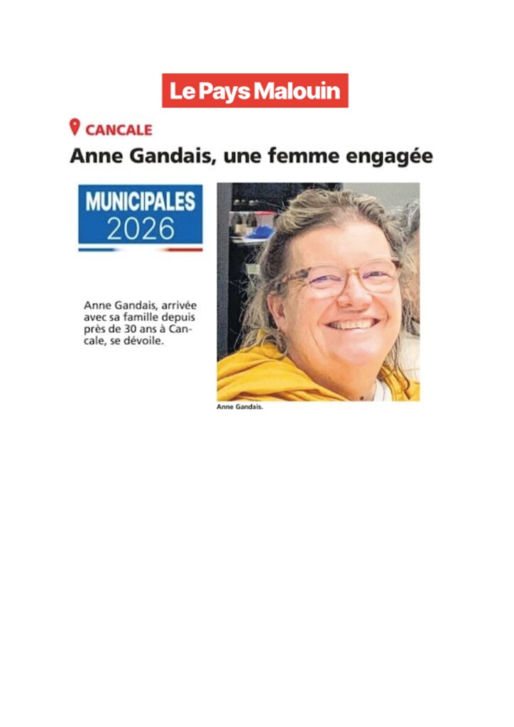 Extrait, Le Pays Malouin, Anne Gandais, une femme engagée, 12/03/2026